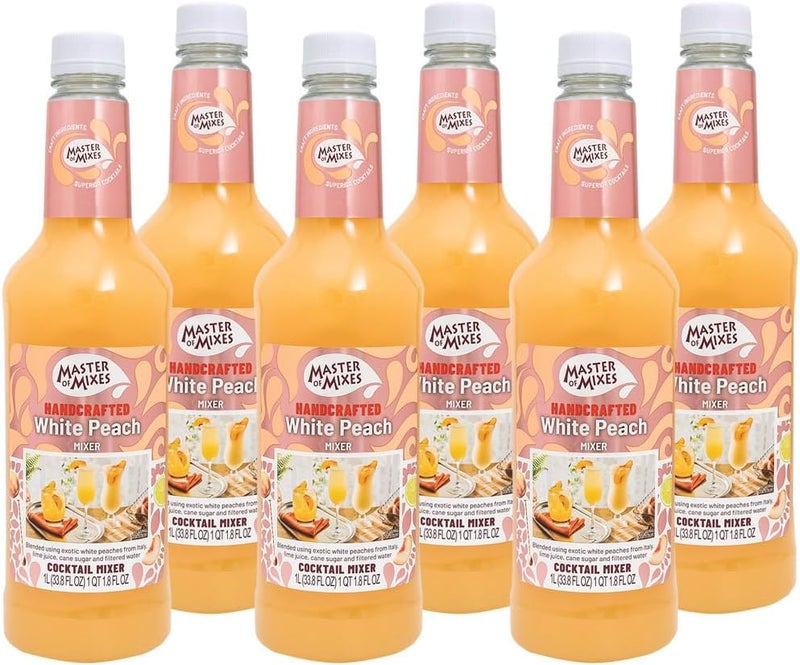 Master of Mixes White Peach Daiquiri / Margarita Drink Mix - 6 Pack - Image 1